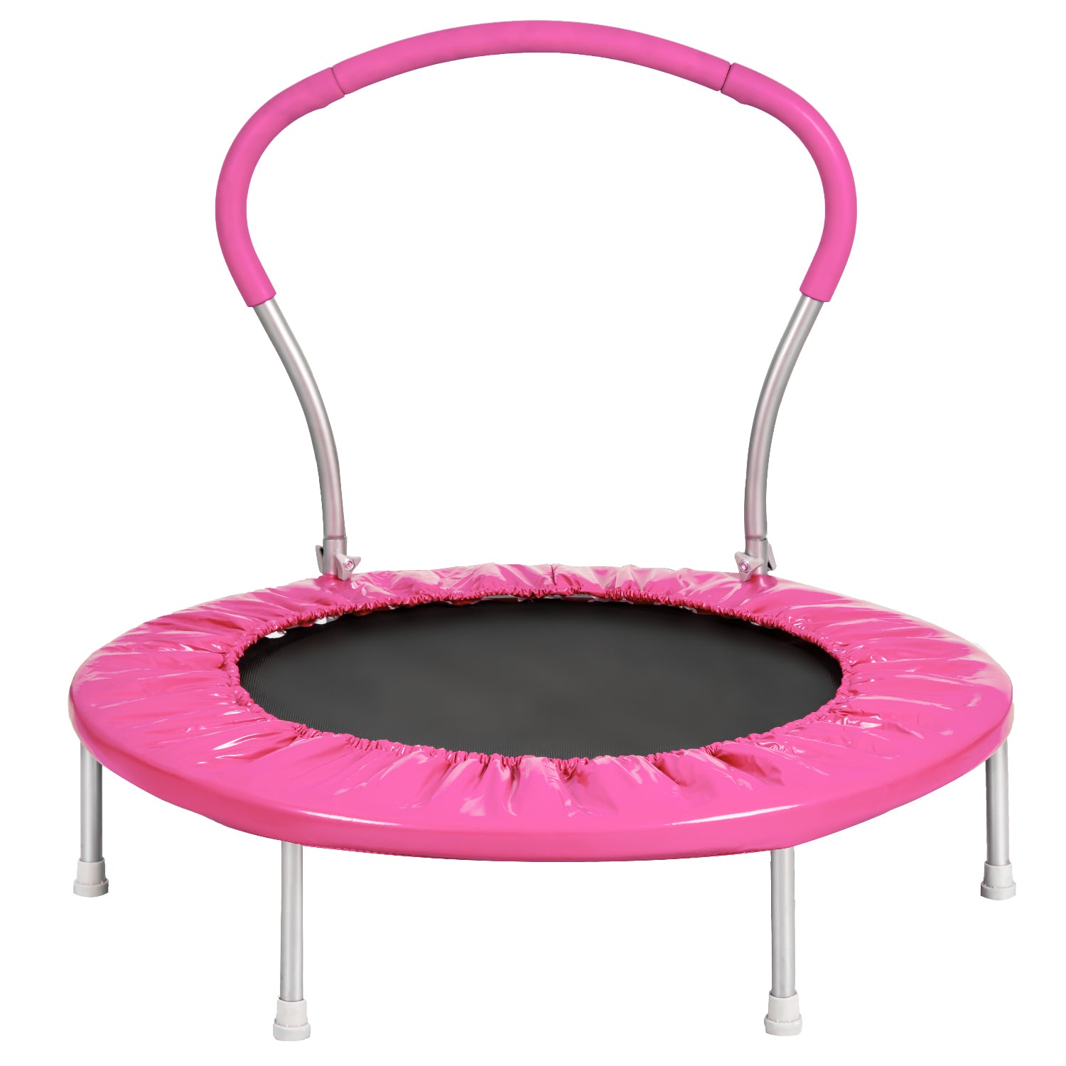 36" Trampoline With Handle Pi Metal Pink Metal