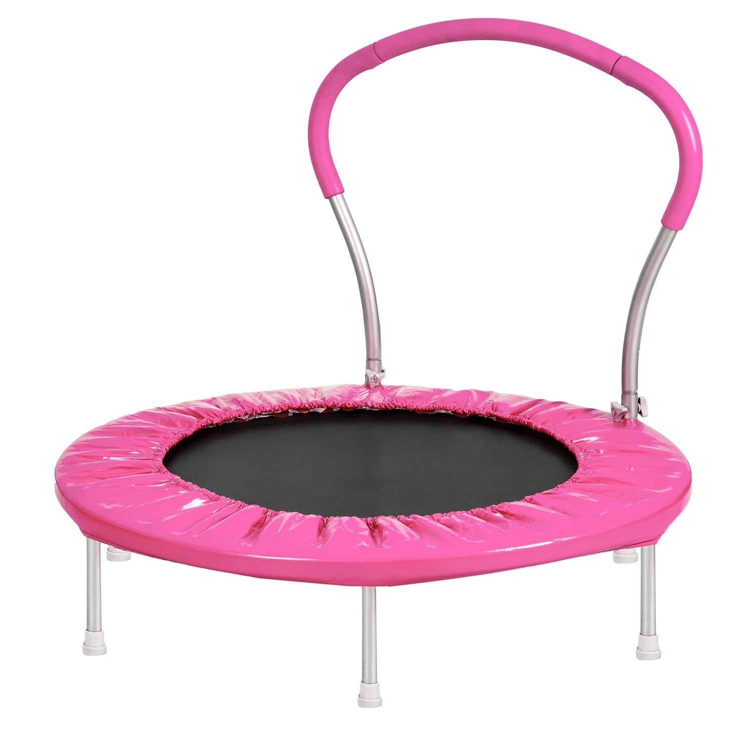 36" Trampoline With Handle Pi Metal Pink Metal