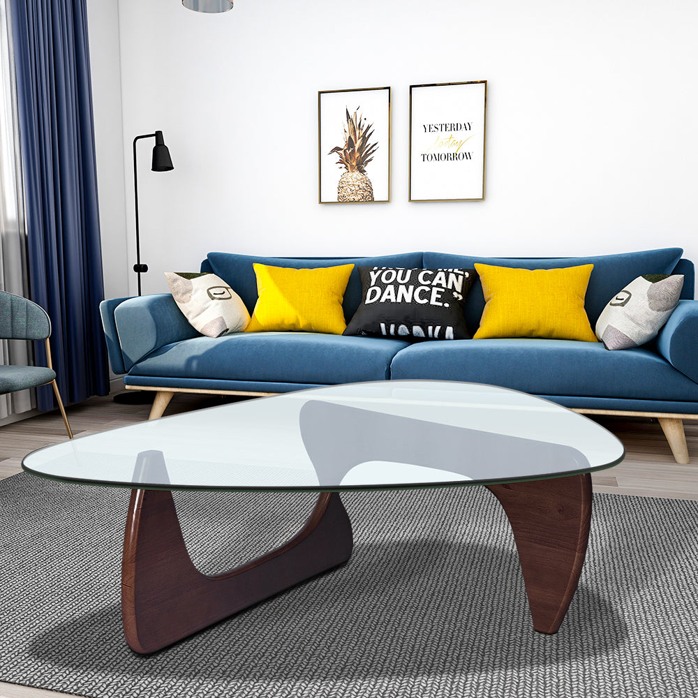 Home Modern Triangle Coffee Table Coffee Solid Wood