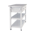 Stainless Steel Table Top White Kicthen Cart With