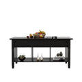 Lift Top Coffee Table Black Black Mdf