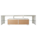 Modern White Tv Stand, 20 Colors Led Tv Stand W Remote Control Lights White 60 69 Inches Mdf