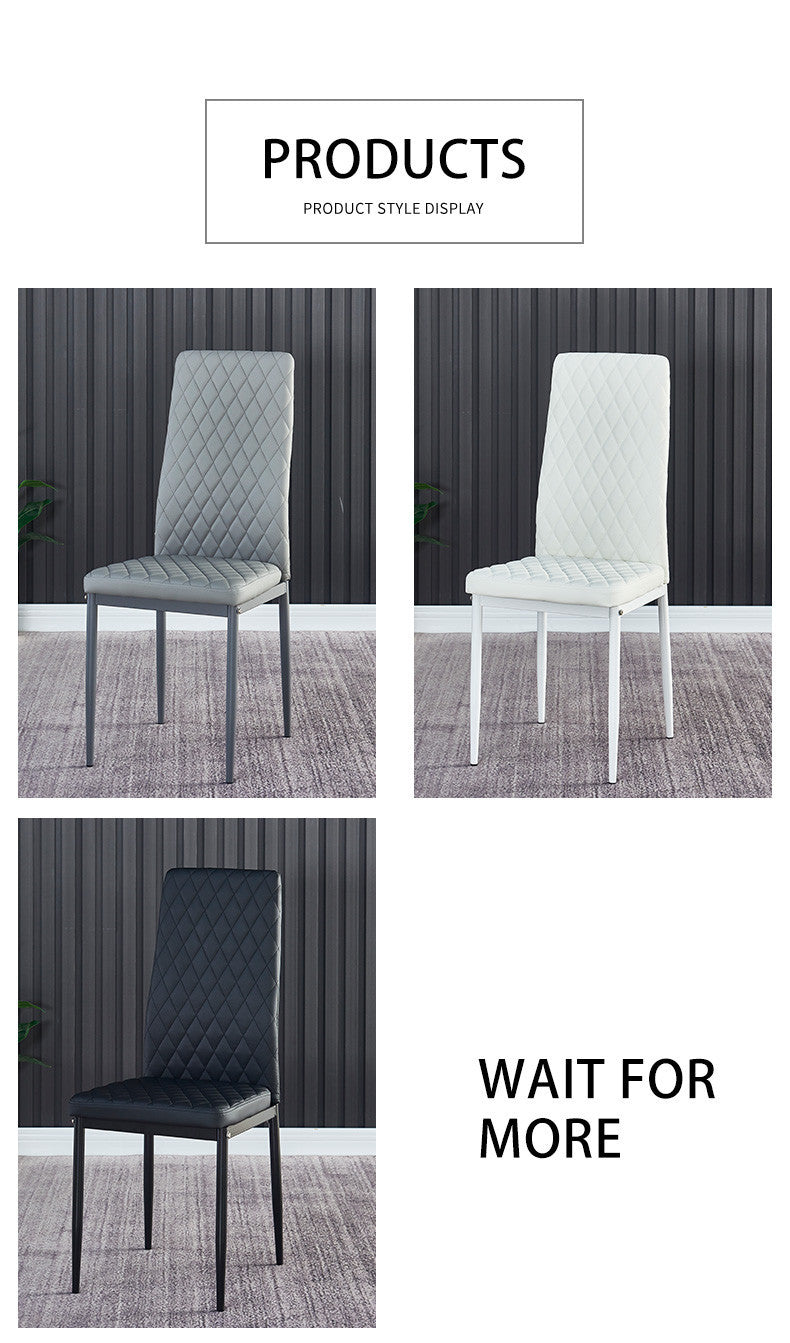 White Modern Minimalist Dining Chair Fireproof