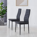 Chair Set Of 4 Black Metal