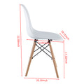 Chair,Set Of 4,Kd Leg White Plastic