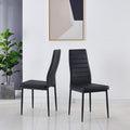 Chair Set Of 4 Black Metal