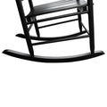 Wooden Porch Rocker Chair Black, Without Mat Black Solid Wood