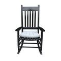 Wooden Porch Rocker Chair Black, Without Mat Black Solid Wood