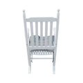 Wooden Porch Rocker Chair White, Without Mat White Solid Wood