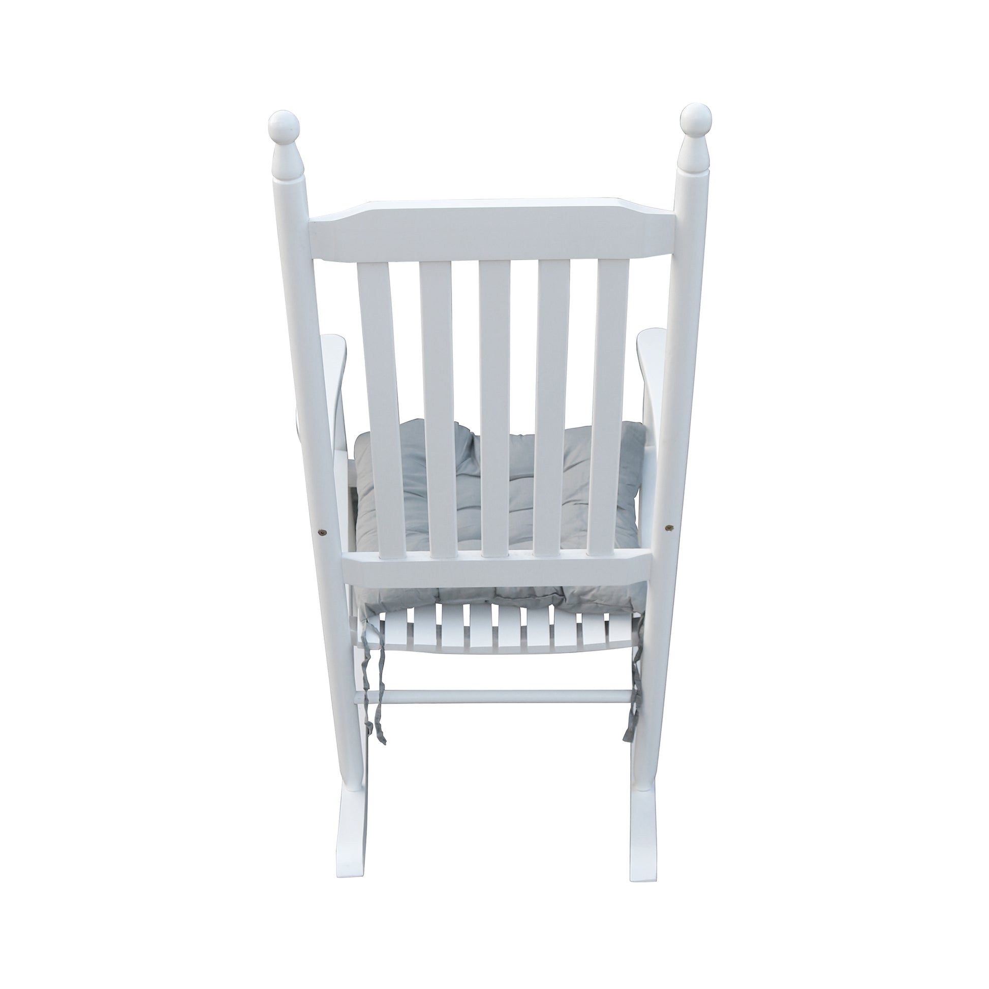 Wooden Porch Rocker Chair White, Without Mat White Solid Wood