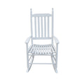 Wooden Porch Rocker Chair White, Without Mat White Solid Wood