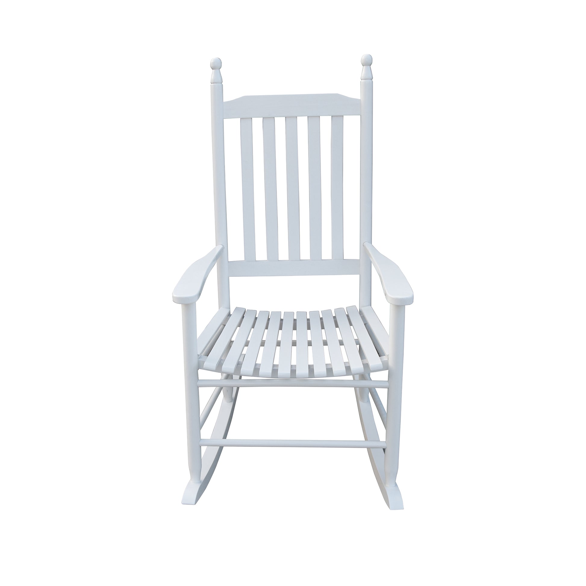 Wooden Porch Rocker Chair White, Without Mat White Solid Wood