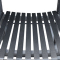 Wooden Porch Rocker Chair Black, Without Mat Black Solid Wood