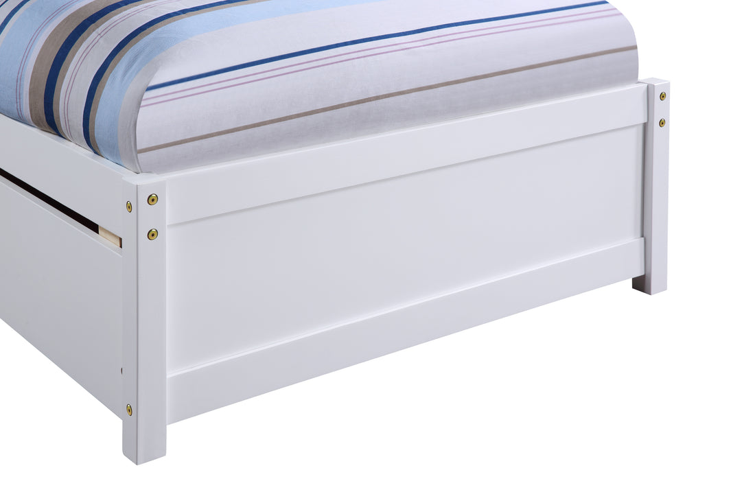 Twin Bed With 2 Drawers, Solid Wood, No Box Spring Needed , Old Sku:W50422209 Twin White Pine