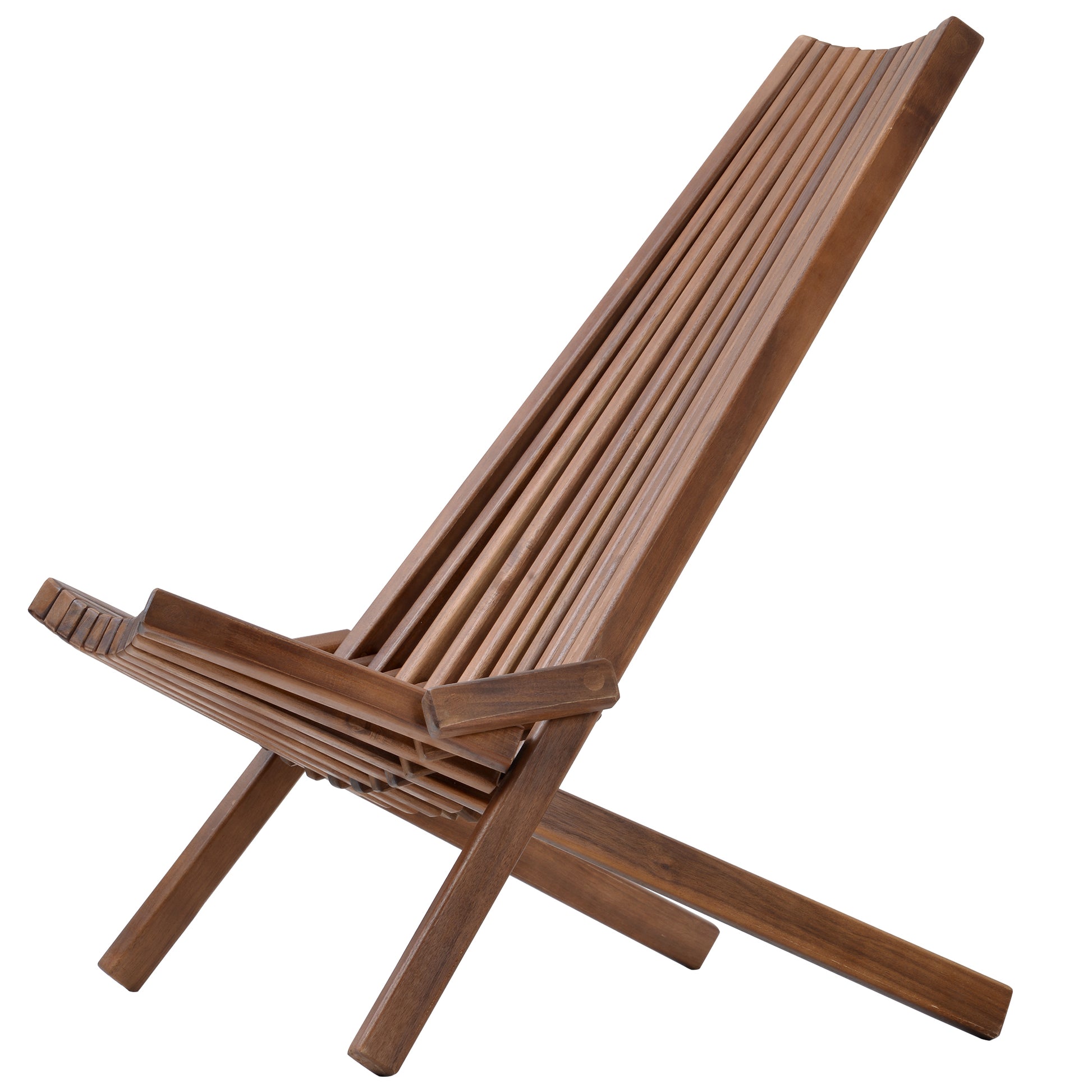 Folding Wood Chair Natural Solid Wood