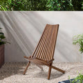 Folding Wood Chair Natural Solid Wood