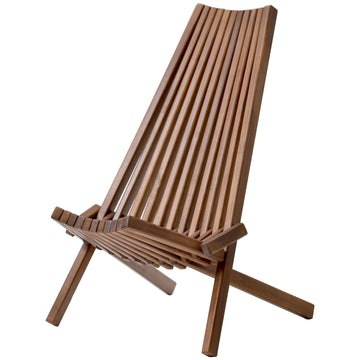 Folding Wood Chair Natural Solid Wood