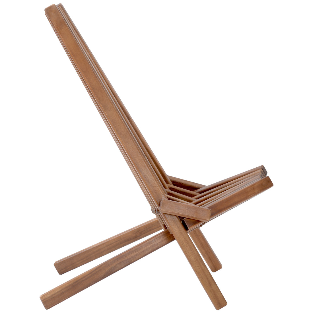 Folding Wood Chair Natural Solid Wood