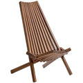 Folding Wood Chair Natural Solid Wood