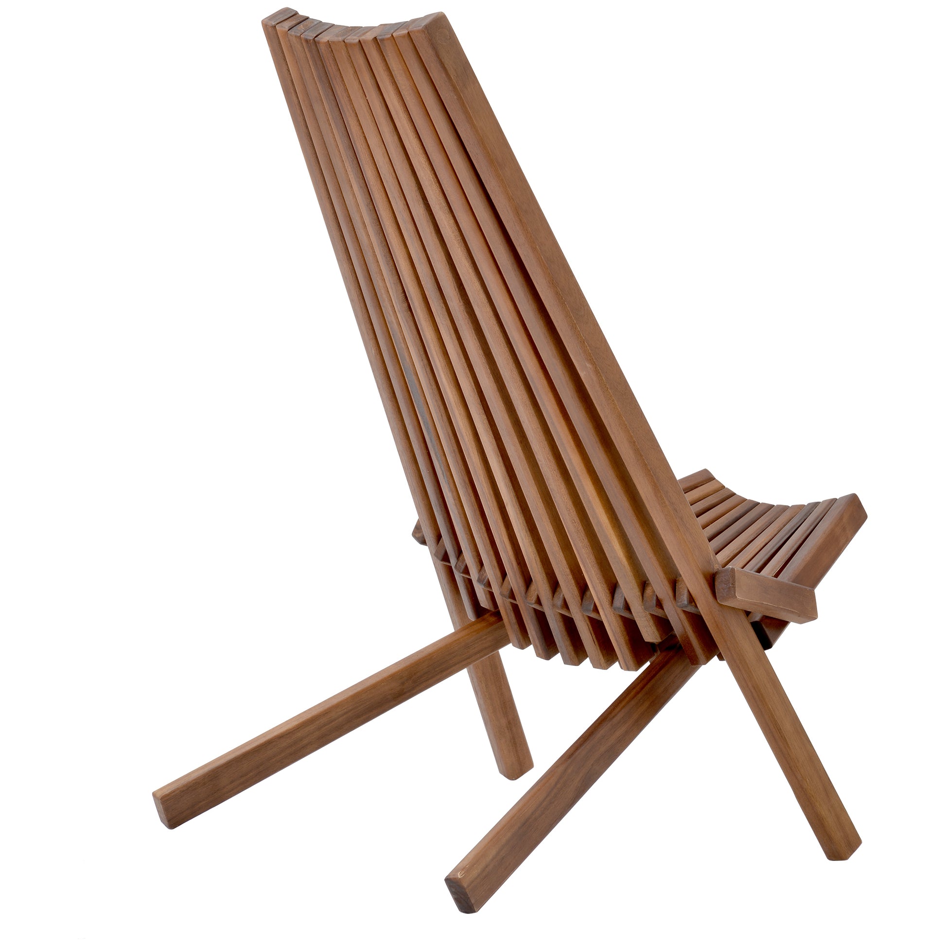 Folding Wood Chair Natural Solid Wood