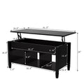 Lift Top Coffee Table Black Black Mdf