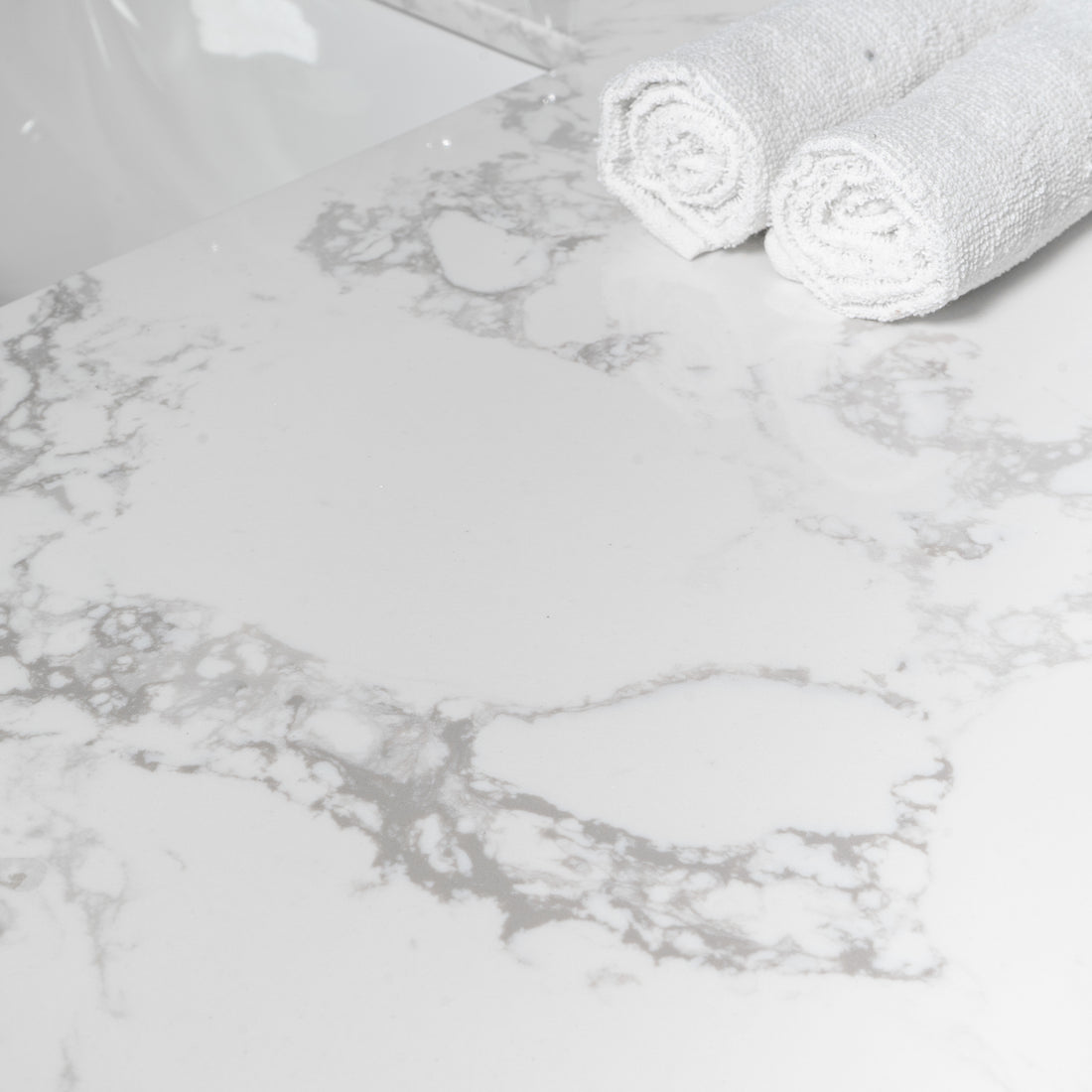 Montary 31inch bathroom vanity top stone carrara white grey-stone