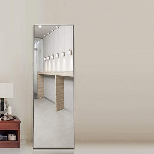 Miro 1500 400 b Full Length Mirror Floor Mirror black-glass