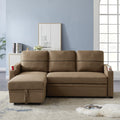9191 Brown Broaching Storage Sofa Brown Linen