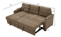 9191 Brown Broaching Storage Sofa Brown Linen