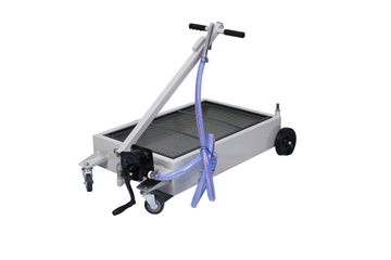 15 Gallon Low Profile Oil Drain With Pump Beige Steel