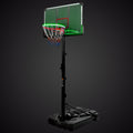 Portable Basketball Hoop Basketball System 6.6 10Ft Height Adjustment For Youth Adults Led Basketball Hoop Lights, Colorful Lights,Waterproof,Super Bright To Play At Night Outdoors,Good Gift For Kids Black Metal