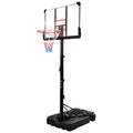 Portable Basketball Hoop Basketball System 6.6 10Ft Height Adjustment For Youth Adults Led Basketball Hoop Lights, Colorful Lights,Waterproof,Super Bright To Play At Night Outdoors,Good Gift For Kids Black Metal