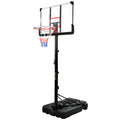 Portable Basketball Hoop Basketball System 6.6 10Ft Height Adjustment For Youth Adults Led Basketball Hoop Lights, Colorful Lights,Waterproof,Super Bright To Play At Night Outdoors,Good Gift For Kids Black Metal