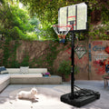 Portable Basketball Hoop Basketball System 6.6 10Ft Height Adjustment For Youth Adults Led Basketball Hoop Lights, Colorful Lights,Waterproof,Super Bright To Play At Night Outdoors,Good Gift For Kids Black Metal