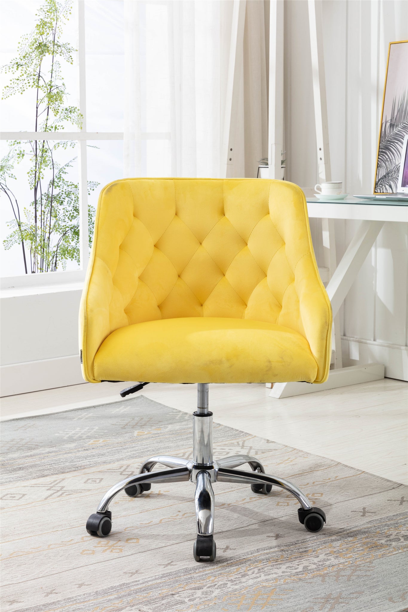 COOLMORE Swivel Shell Chair for Living Room Modern yellow-metal