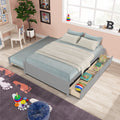 Full Bed With Twin Size Trundle And Two Drawers For Grey Color Full Gray Solid Wood