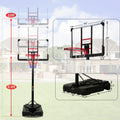 Portable Basketball Hoop Basketball System 6.6 10Ft Height Adjustment For Youth Adults Led Basketball Hoop Lights, Colorful Lights,Waterproof,Super Bright To Play At Night Outdoors,Good Gift For Kids Black Metal