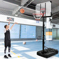Portable Basketball Hoop Basketball System 6.6 10Ft Height Adjustment For Youth Adults Led Basketball Hoop Lights, Colorful Lights,Waterproof,Super Bright To Play At Night Outdoors,Good Gift For Kids Black Metal