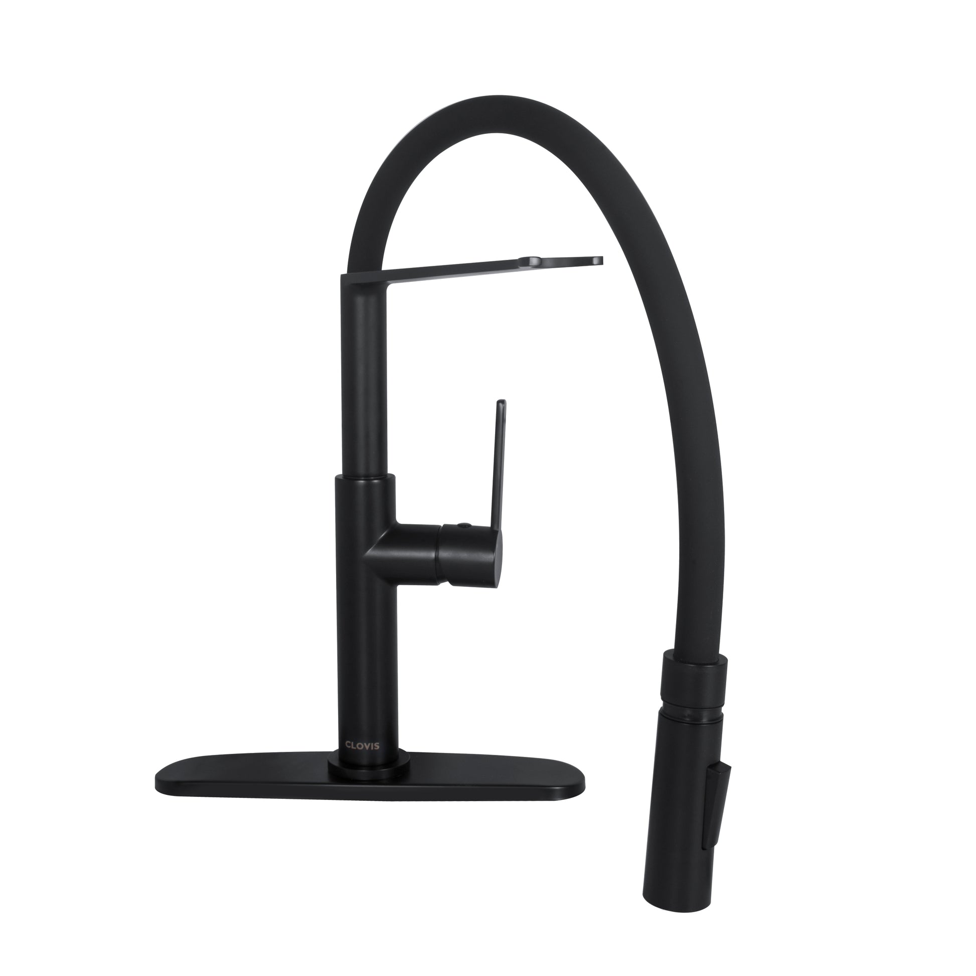 Pull Down Single Handle Kitchen Faucet Black Brass