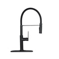 Pull Down Single Handle Kitchen Faucet Black Brass