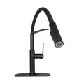 Pull Down Single Handle Kitchen Faucet Black Brass