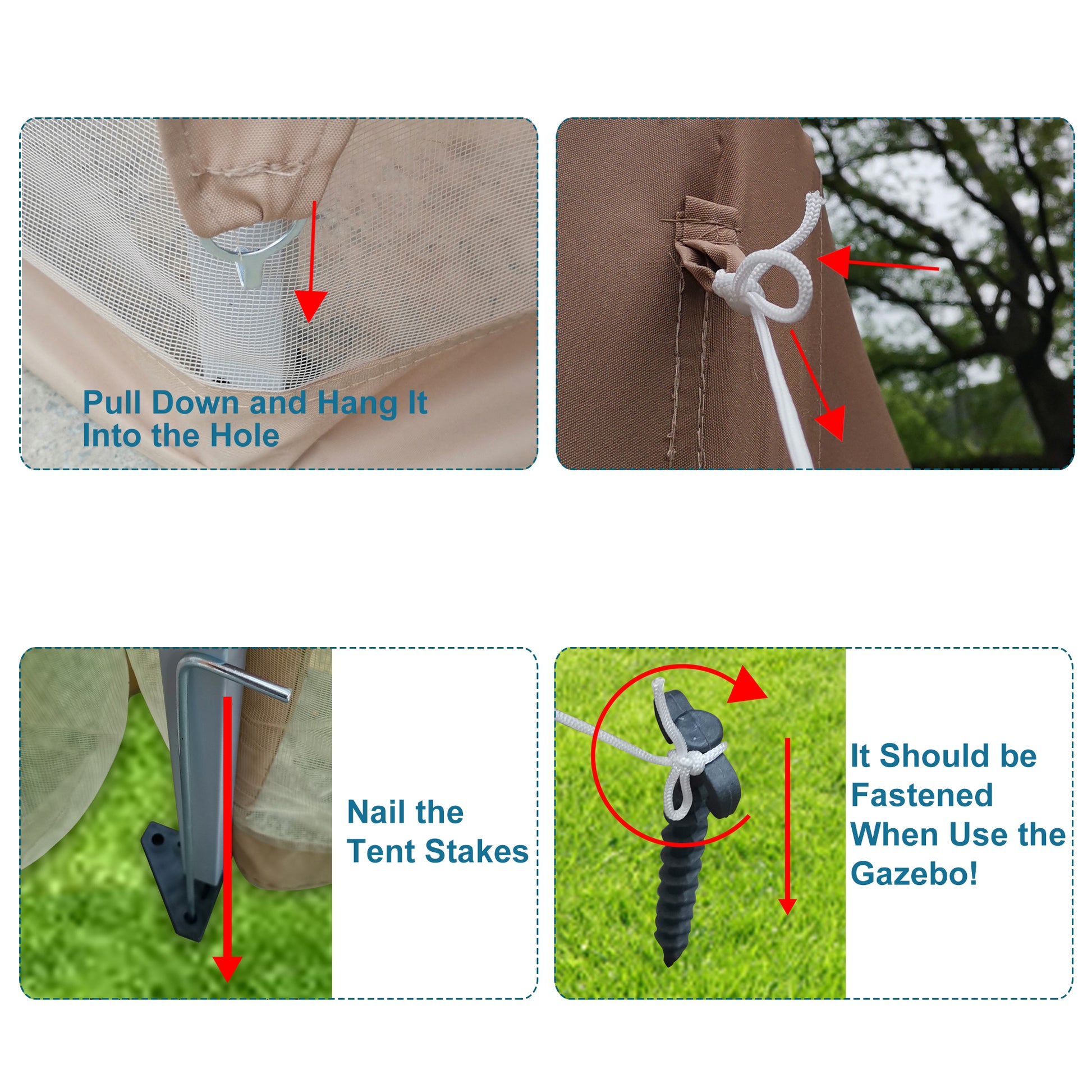 13 Ft. W X 13 Ft. D X 9.2Ft Pop Up Gazebo Tent Outdoor Canopy Hexagonal Canopies Gazebos & Pergolas 6 Sided For Patio Garden Backyard Sun Shelter Bbq Garden Events With Strong Steel Frame Storage Bag Light Grey Metal