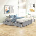 Full Bed With Twin Size Trundle And Two Drawers For Grey Color Full Gray Solid Wood