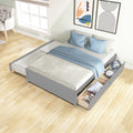 Full Bed With Twin Size Trundle And Two Drawers For Grey Color Full Gray Solid Wood