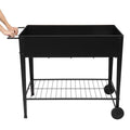 Mobile Metal Raised Garden Bed Cart With Legs, Elevated Tall Planter Box With Wheels For Outdoor Indoors House Patio Backyard Vegetables Tomato Diy Herb Grow Black Black Metal