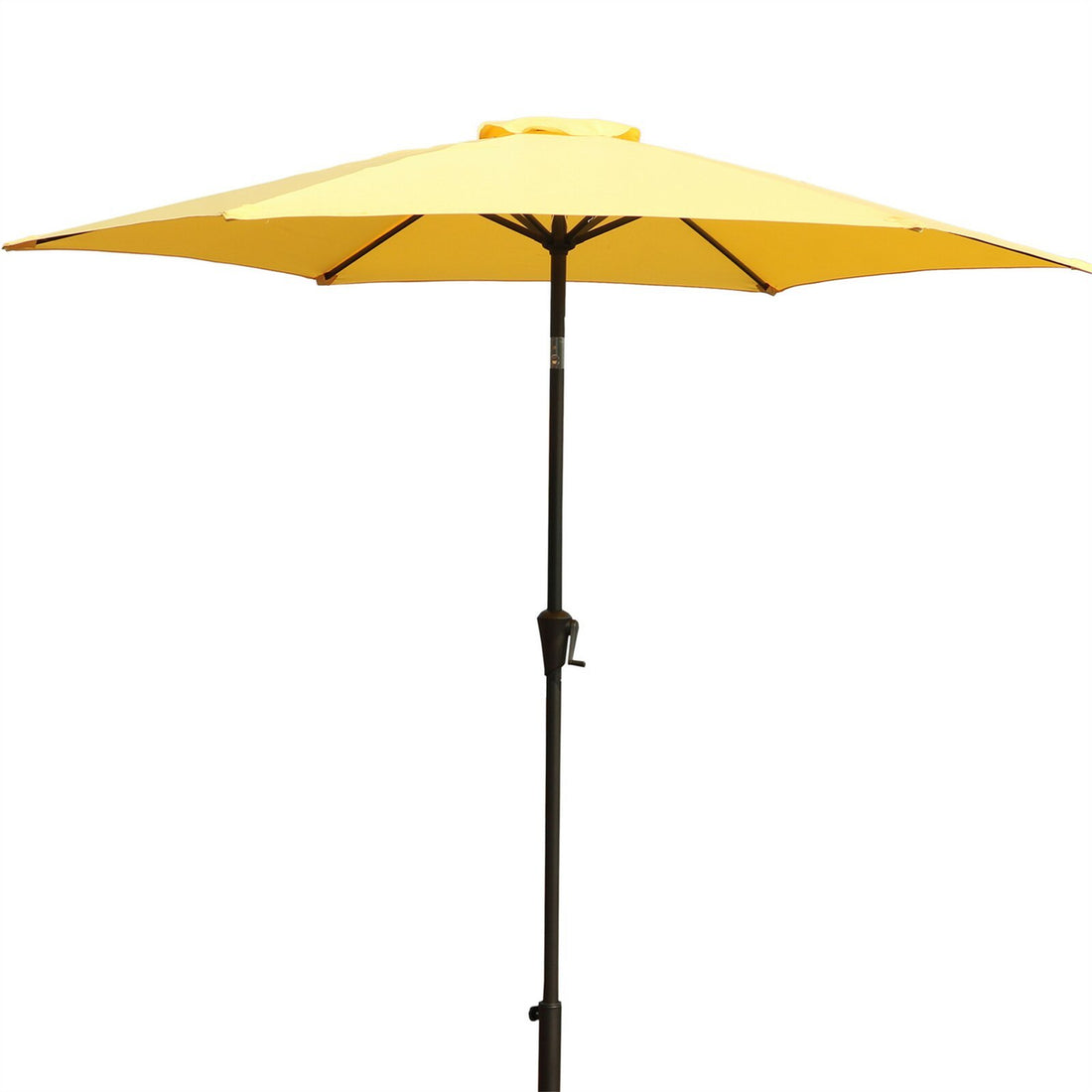 9' Pole Umbrella With Carry Bag, Yellow Yellow Polyester Aluminum