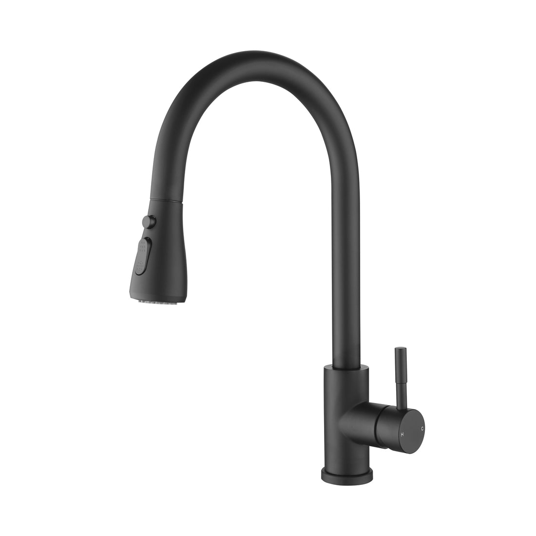 Kitchen Faucet With Pull Out Spraye Matte Black Stainless Steel