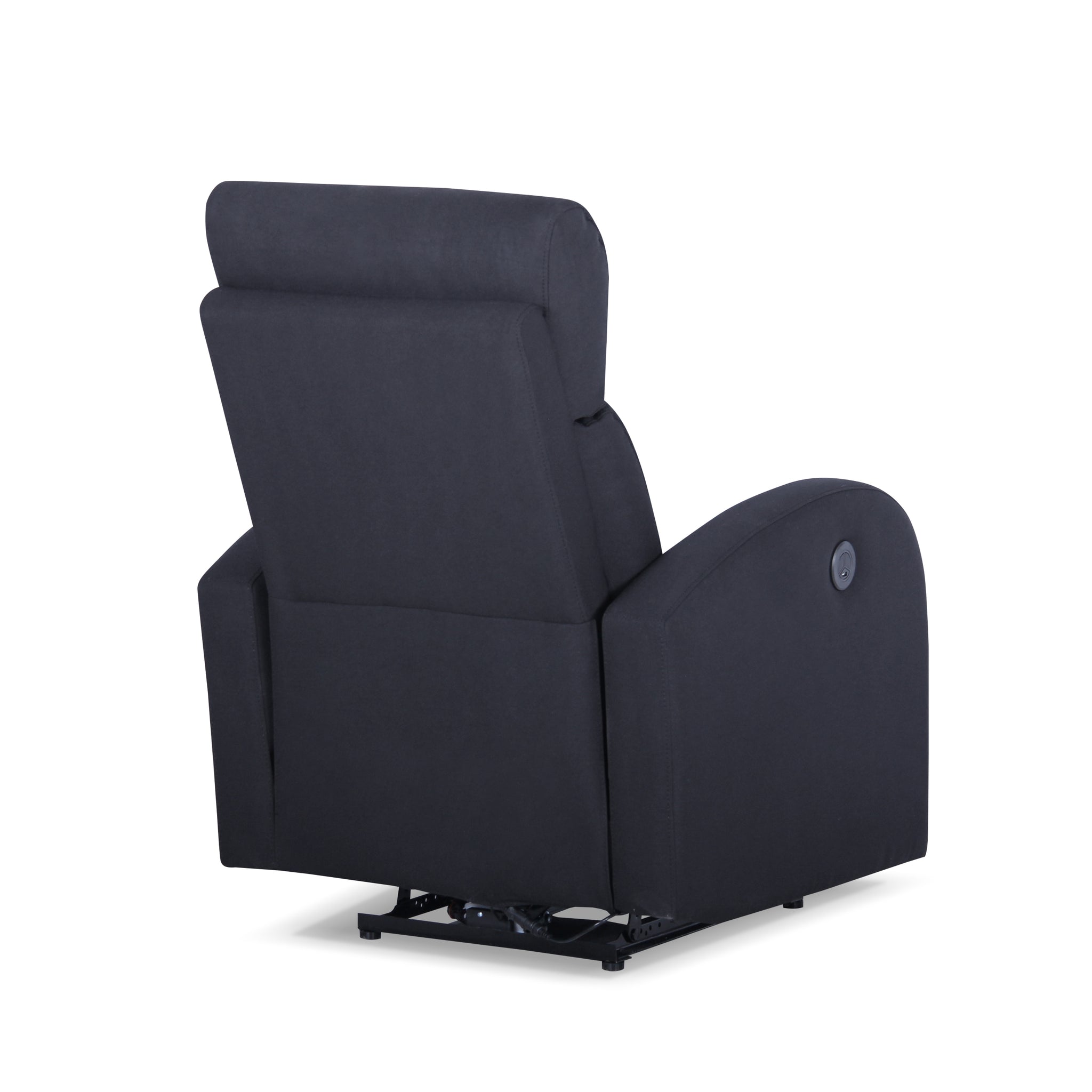 Cork Power Recliner with USB Charger black-fabric