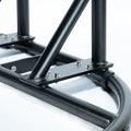 Folding Double Swing Chair W Cushion Black Iron