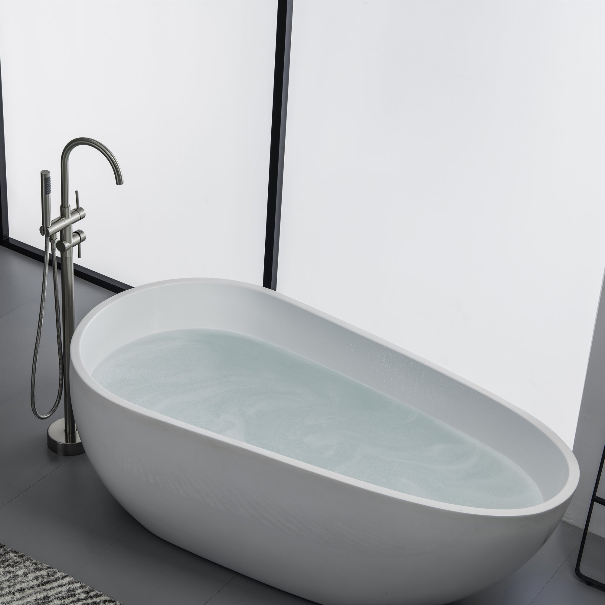 TrustMade Double Handle Freestanding Tub Filler with